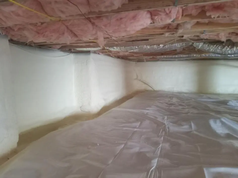 Crawl space encapsulation with closed-cell spray foam for Roof Leak Repair in Winthrop Harbor